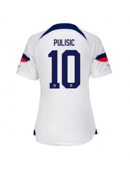 Förenta staterna Christian Pulisic #10 Replika Hemmakläder Dam VM 2022 Kortärmad